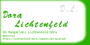 dora lichtenfeld business card